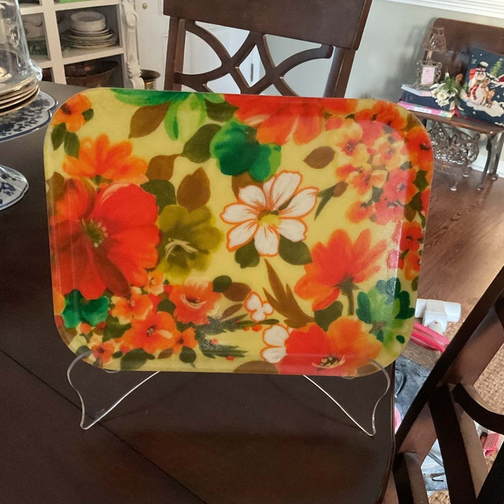 Traymold MCM Bold Vibrant Tray 70s Vintage